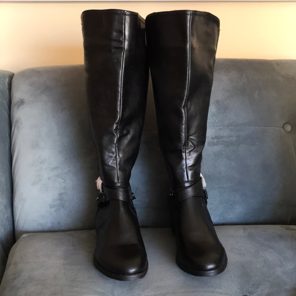 Avenue Cloudwalker Knee high Boots, Black, Zippers, 9.5W, Upholstered inside